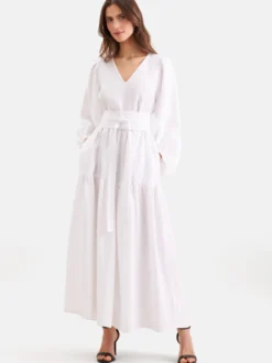 Seidensticker Damen Kleid - Regular Fit in weiß