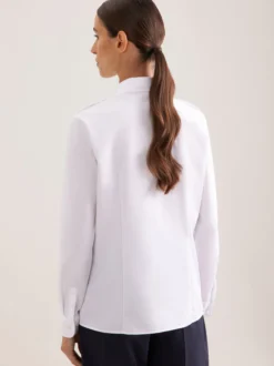 Seidensticker Damen Pilotenbluse - Slim Fit in weiß