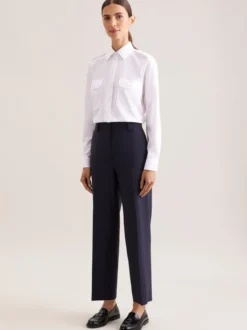 Seidensticker Damen Pilotenbluse - Slim Fit in weiß
