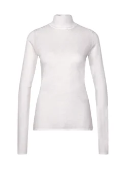 Seidensticker Damen Pullover - Slim Fit in weiß