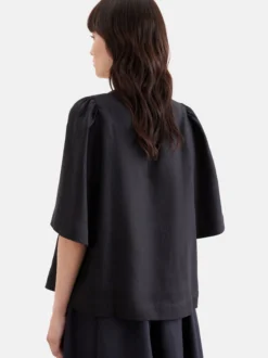 Seidensticker Damen Schlupfbluse - Regular Fit in schwarz