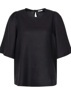 Seidensticker Damen Schlupfbluse - Regular Fit in schwarz