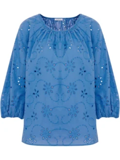 Seidensticker Damen Shirtbluse - Regular Fit in blau