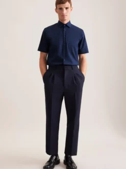 Seidensticker Herren Business Hemd - Regular Fit in blau
