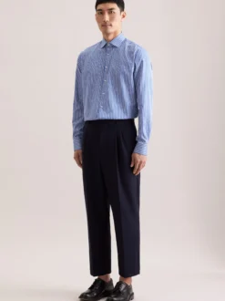 Seidensticker Herren Business Hemd - Regular Fit in blau