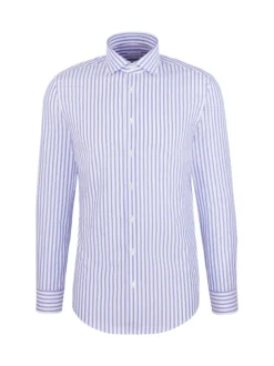 Seidensticker Herren Business Hemd - Slim Fit in weiß blau