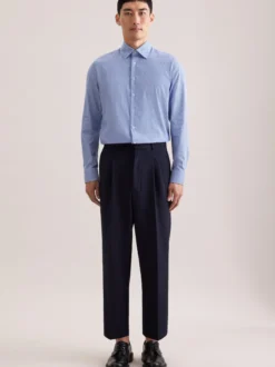 Seidensticker Herren Business Hemd - Slim Fit in blau