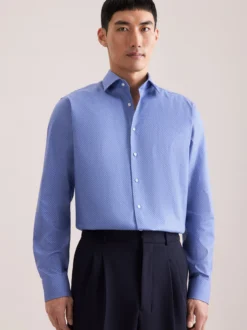 Seidensticker Herren Business Hemd - Regular Fit in blau
