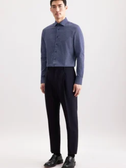 Seidensticker Herren Business Hemd - Slim Fit in blau