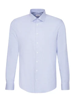 Seidensticker Herren Business Hemd - Shaped Fit in blau