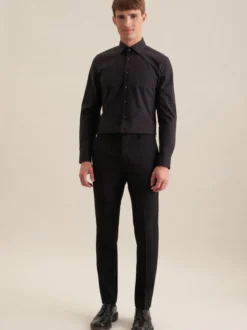 Seidensticker Herren Business Hemd - Slim Fit in schwarz