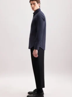 Seidensticker Herren Flanellhemd - Slim Fit in blau