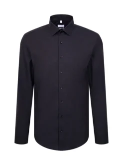 Seidensticker Herren Flanellhemd - Slim Fit in blau