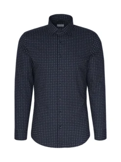 Seidensticker Herren Flanellhemd - Slim Fit in blau