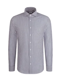 Seidensticker Herren Jerseyhemd - Slim Fit in grau