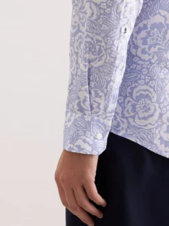 Seidensticker Herren Leinenhemd - Regular Fit in hellblau