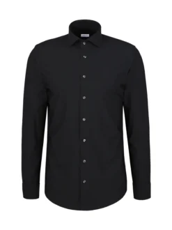 Seidensticker Herren Performance-Hemd - Slim Fit in schwarz