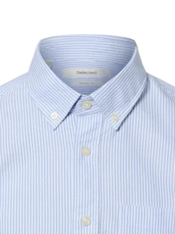 Selected Herren Freizeithemd - SLHregrick in blau weiß