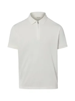 Selected Herren Poloshirt in ecru - Ärmel: kurzarm