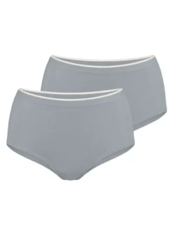 sloggi Damen High Waist Panty - 2er Pack GO Sense in grau
