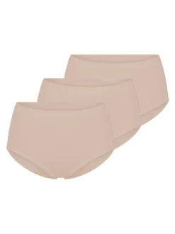 sloggi Damen High Waist Panty - 3er Pack GO Daily Cotton in beige