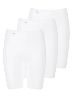 sloggi Damen Long Slip - 3er Pack Basic+ in weiß
