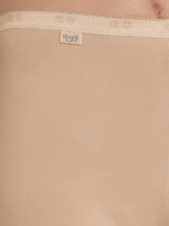 sloggi Damen Long Slip - 3er Pack Basic+ in mehrfarbig
