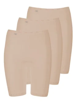 sloggi Damen Long Slip - 3er Pack Basic+ in beige