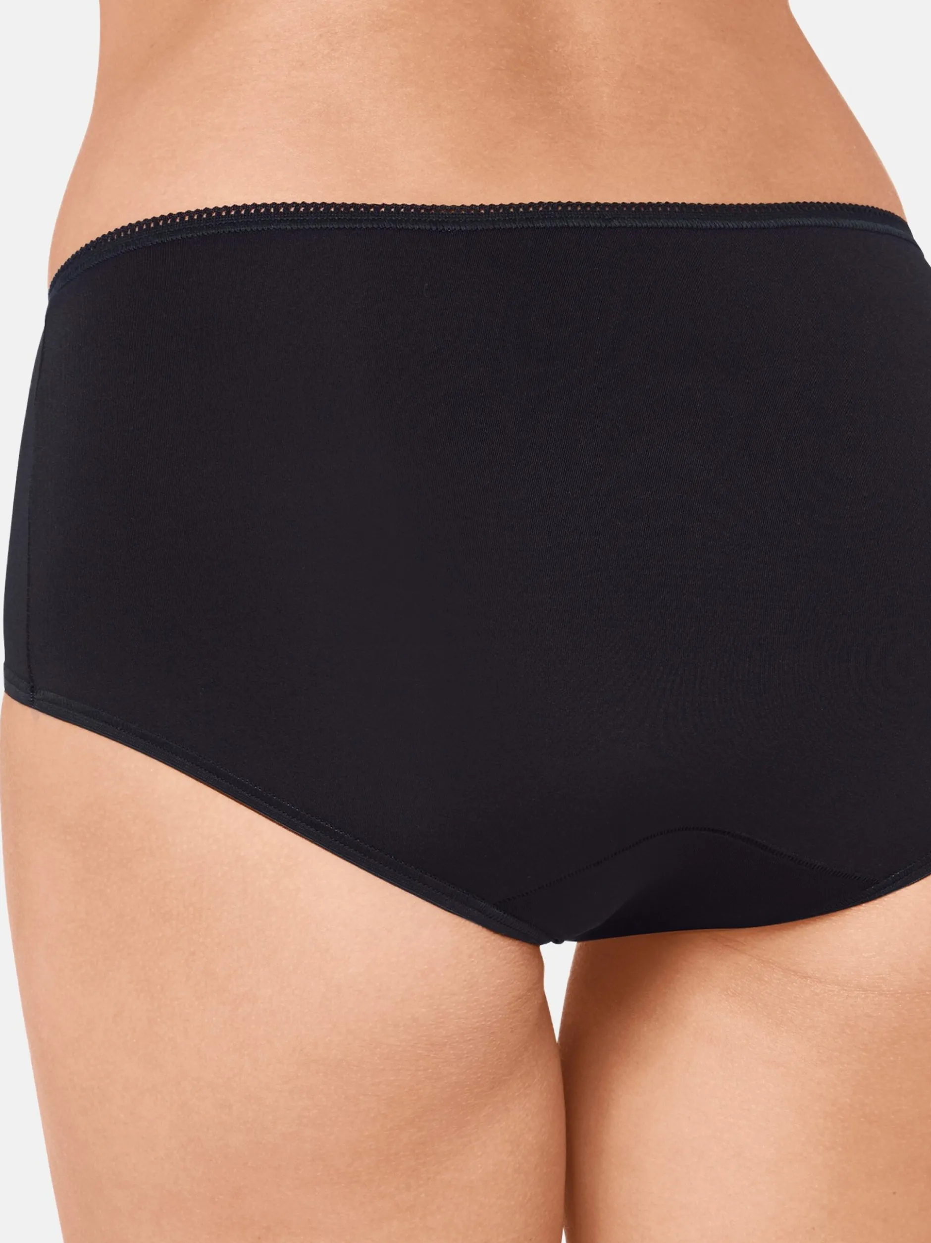 sloggi Damen Midi Slip - 6er Pack 24/7 Microfibre in schwarz