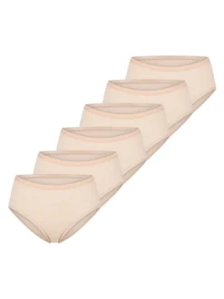 sloggi Damen Midi Slip - 6er Pack GO Daily Cotton in beige