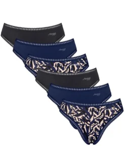 sloggi Damen Slip 6er Pack in blau