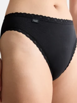 sloggi Damen Tai Slip - 9er Pack 24/7 Cotton Lace in schwarz