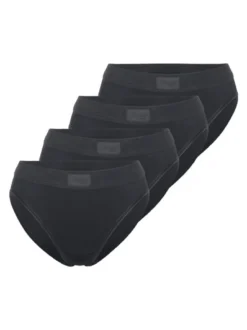 sloggi Damen Tai Slip - 4er Pack Double Comfort T in schwarz