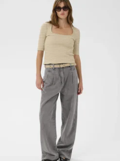 Soaked in Luxury Damen Jeans SLNinnia in hellgrau denim