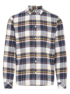 Solid Herren Flanellhemd - SDChris in blau