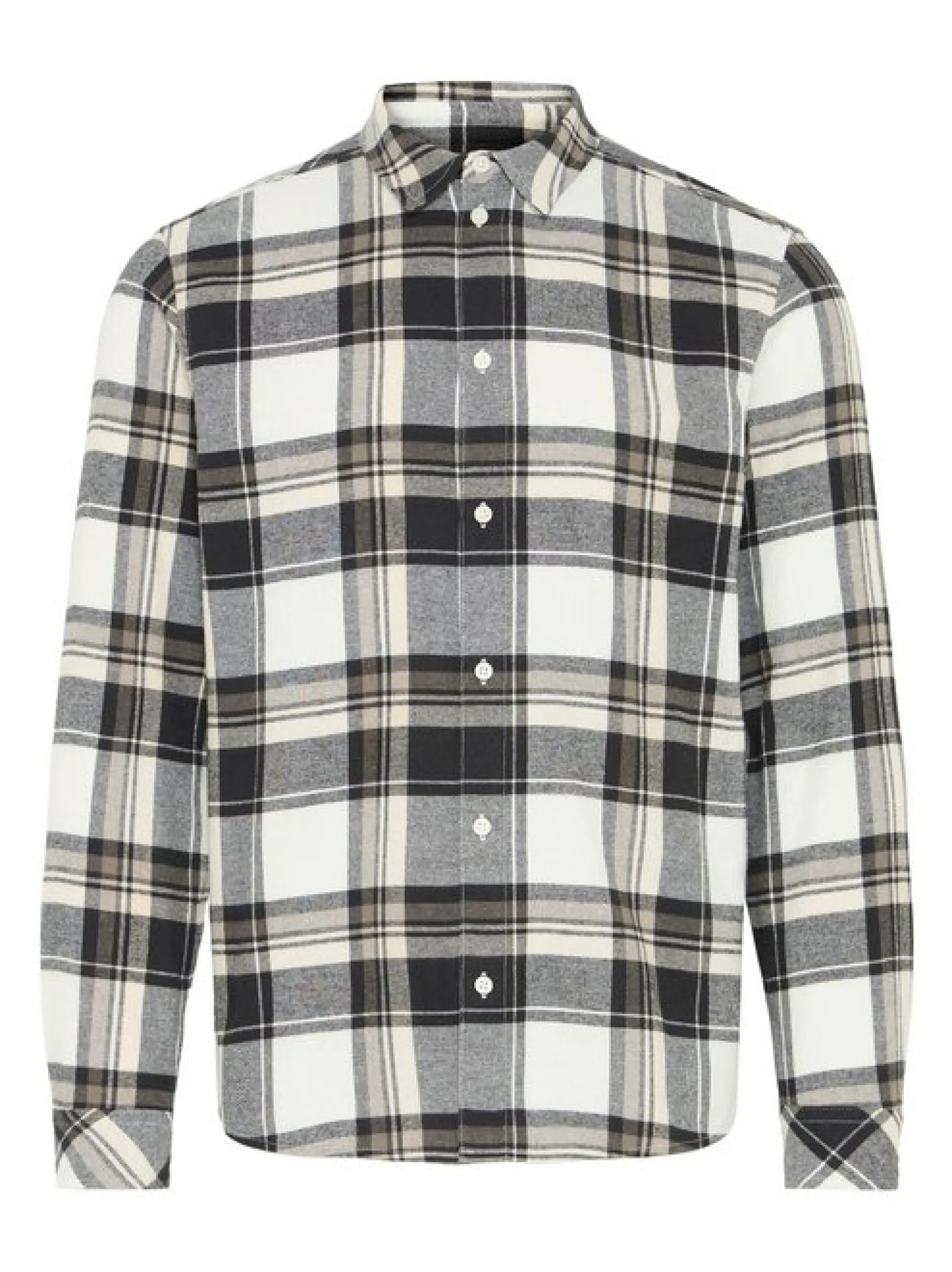 Solid Herren Flanellhemd - SDChris in schwarz