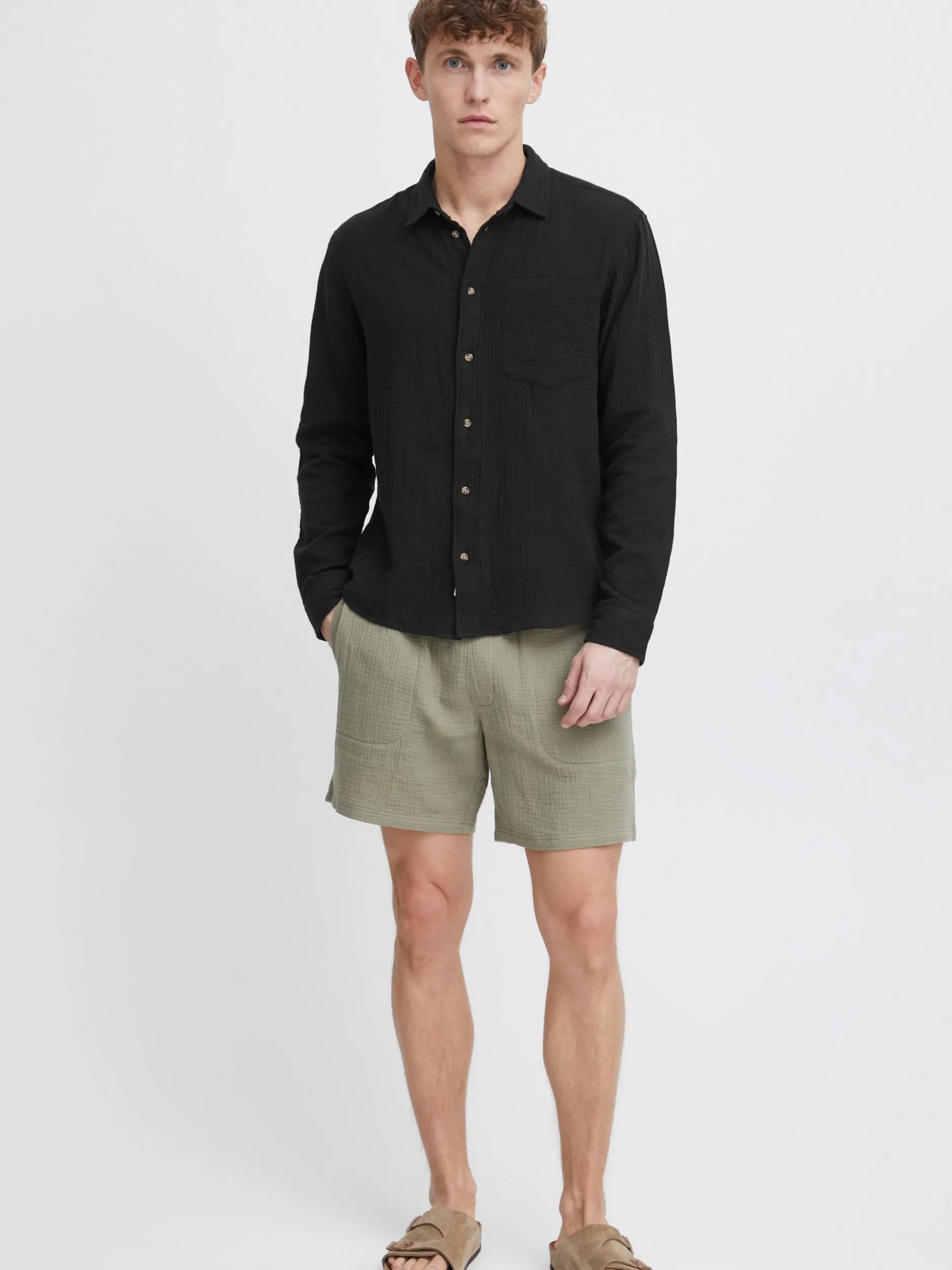 Solid Herren Hemd - SDIain in schwarz