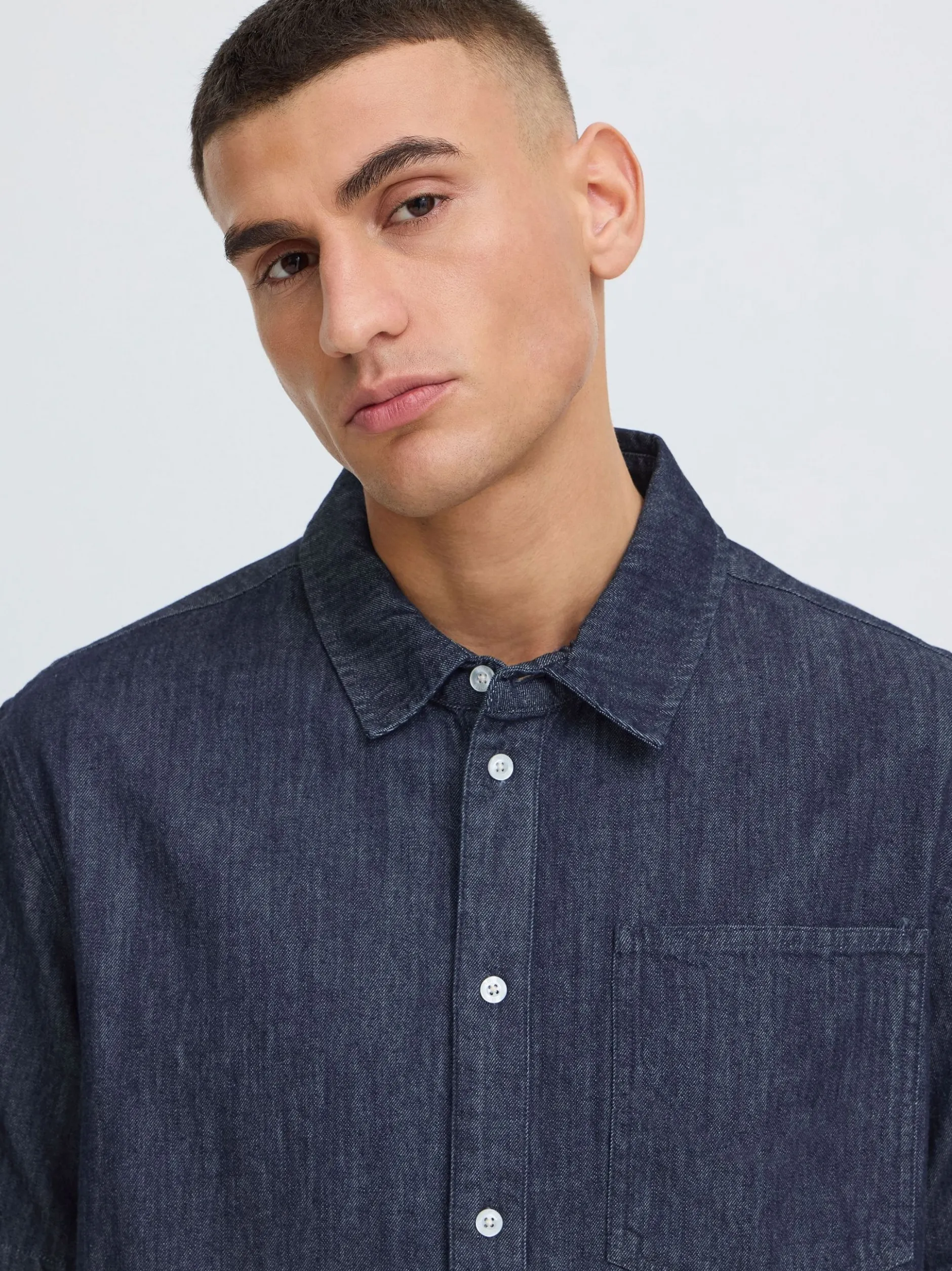 Solid Herren Jeanshemd - SDRogue in denim