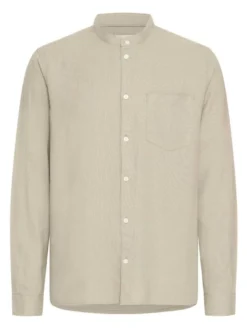 Solid Herren Langarmhemd - SDAllan in beige
