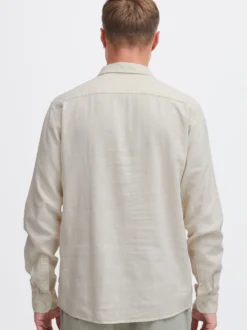 Solid Herren Langarmhemd - SDEnea in beige