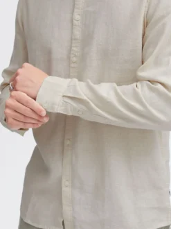 Solid Herren Langarmhemd - SDEnea in beige