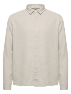 Solid Herren Langarmhemd - SDEnea in beige
