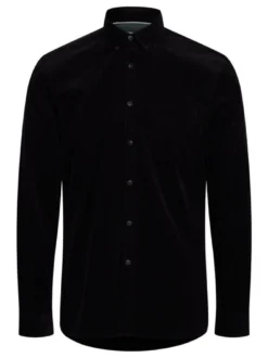 Solid Herren Langarmhemd - SDJuan in schwarz