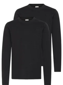 Solid Herren Langarmshirt - SDOdatten in schwarz