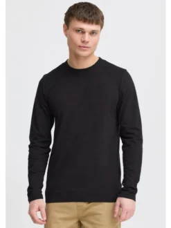 Solid Herren Langarmshirt - SDOdatten in schwarz