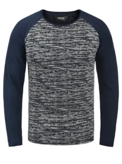 Solid Herren Langarmshirt - SDMevan in blau