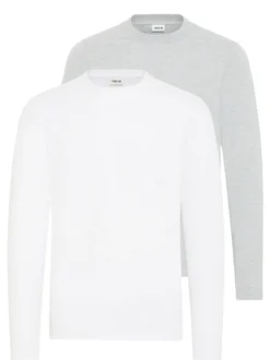 Solid Herren Langarmshirt - SDOdatten in weiß
