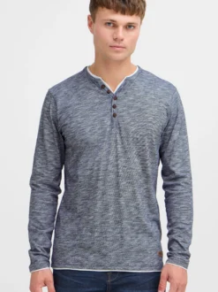 Solid Herren Langarmshirt - SDBelagos in blau