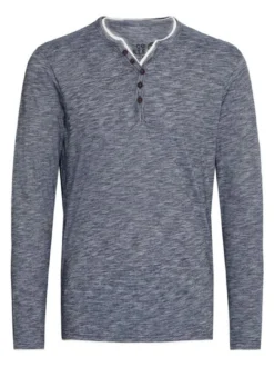 Solid Herren Langarmshirt - SDBelagos in blau