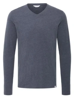 Solid Herren Langarmshirt - SDBeda in blau